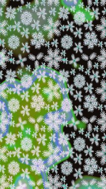 Raster çiçek izi. Çiçek grisi ve yeşil çizim deseni. Klasik taslak çizimi.