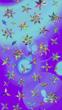 Eski usul. Eskiz geçmişi. Tomurcukları çiçek olan sevimli bir çiçek deseni. Kumaş, tekstil, duvar kağıdı baskısı için. Raster illüstrasyonu. Raster..