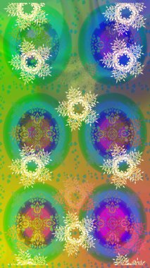 Raster Noel soyut renkli arka plan ve düşen kar tanesi. Raster illüstrasyonu. Kar tanesi arkaplanı.