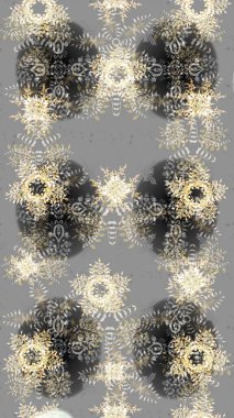 Raster Golden Mehndi eskiz kalıbı. Gri, bej ve nötr renklerde desen. Kına dövmeli süs çiçekleri, altın çıkartmalar, mehndi ve yoga tasarımı, kartlar ve parmak izleri..