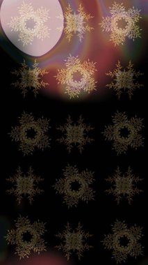 Raster sevimli kar taneleri renkli arka plan üzerinde. Raster resim. Raster kar taneleri desen.