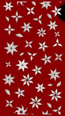 Güzel karalamalı çiçek desenli çizim. Güzel kumaş deseni. Raster illüstrasyonu. Küçük çiçekte sevimli çiçek deseni var..