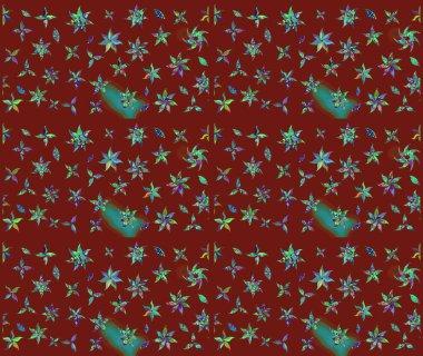 Modaya uygun kumaş deseni. Renkli Yaz Temalı eskiz kalıbı. Düz Çiçek Elementleri Tasarımı. Sevimli çiçek raster deseni.