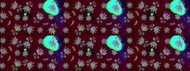 Kar taneleri arka plan. Snowflakes desen. Arka plan üzerinde izole soyut kar taneleri ile düz tasarım. Kar tanesi süs desen. Raster illüstrasyon.