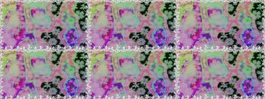 Raster illüstrasyonu. Kumaş, duvar kağıdı ve kağıt üzerine baskı yapmak için gelişen arka plan. Sevimli, pürüzsüz desenli, küçük çiçekli, klasik tarzda. Moda arka planında parlak buketler.