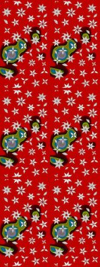 Kırmızı ve nötr renklerde çiçekler. Düz Çiçek Elementleri Tasarımı. Sevimli çiçek raster deseni. Renkli Bahar Teması çizim şablonu.