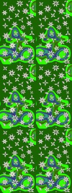 Yumuşak, bahar çiçekli arka plan. Yeşil ve nötr renklerde çiçekler. Raster çiçek desenli ve çiçekli..