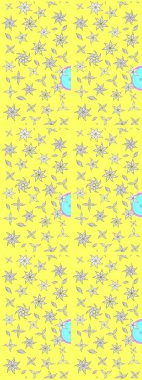 Raster illüstrasyonu. Modaya uygun kumaş deseni. Küçük çiçekteki sevimli çiçek deseni. Tony 'nin kumaş desenini çiz.