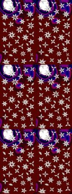 Güzel kumaş deseni. Raster suluboya çiçek deseni, narin çiçekler, kırmızı ve nötr çiçekler, tebrik kartı şablonu.