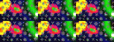 Gri renklerde bahar çiçekleri. Raster illüstrasyonu. Yaprak ve çiçeklerin suluboya resmi, gri renkte çizim deseni.