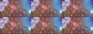 Kahverengi renkli çiçekler. Raster illüstrasyonu. Tropikal çizim çiçek deseni.