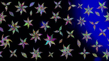 Siyah el çizimi desen. Raster deseni. Sanat, çiçeklere ilham verir ve arka plan bırakır. Karalama çiçekleri çizim deseni.