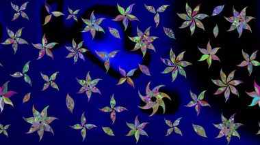 Vadinin mavi renkli çiçekleri. Eskiz arkaplan modeli. Suluboya, elle çizilmiş. Raster - stok.