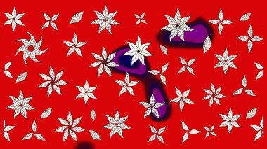 Çiçekli eskiz arkaplanı. Düz Çiçek Elementleri Tasarımı. Renkli Bahar Teması eskiz kalıbı. Çocuk stili.