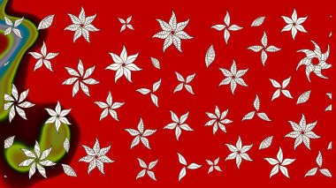 Çiçek kırmızısı ve nötr çizim deseni. Klasik taslak çizimi. Raster çiçek izi. Raster Yumuşak kumaş deseni.