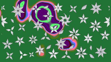 Güzel karalamalı çiçek desenli çizim. Güzel kumaş deseni. Raster illüstrasyonu. Küçük çiçekte sevimli çiçek deseni var..