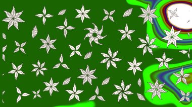 Renkli Bahar Teması eskiz kalıbı. Çiçek deseni. Düz Çiçek Elementleri Tasarımı. Chichi 'nin kumaş kalıbını çiz. Raster illüstrasyonu.