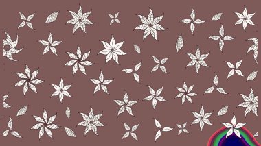 Küçük çiçekte güzel bir çiçek deseni var. Raster deseni. Çiçekli çiçek deseni, suluboya..