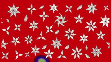 Şirin çiçekler. Çizgi çizimi kalıbı. Raster Moda kumaş deseni.