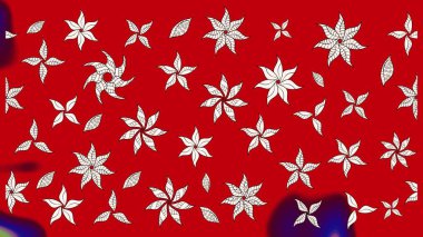 Raster illüstrasyonu. Kıvırcık, parlak örgü. Çiçek çelengi. Desen, çizim, çiçek sınırı. Eski moda arka plan. Güzel, pürüzsüz kumaş, tuval..