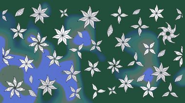 Raster illüstrasyonu. Bahar çiçekleriyle güzel bir çiçek deseni çizmişsin. Güzel kumaş deseni.