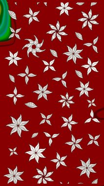 Moda baskıları için zarif bir şablon. Parlak renkli çiçekli ve kırmızı yapraklı harika bir çiçek deseni. Halk tarzı. Modern çiçek arkaplanı.