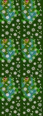 Raster stili kumaş deseni. Çiçekler suluboya çizim deseni.