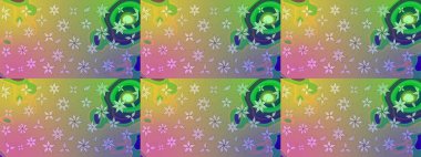 Suluboya etkisi. Raster deseni. Organik elementler. Botanik çizim deseni.