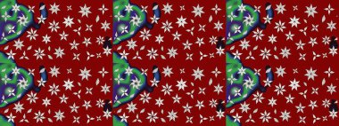 Raster deseni. Botanik çizim kalıbı. Suluboya etkisi. Organik elementler.