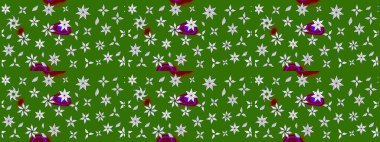 Süslü kumaş deseni. Çiçekli çiçek deseni, suluboya. Raster deseni.