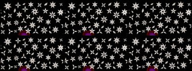 Yumuşak, bahar çiçekli arka plan. Siyah ve nötr renklerde çiçekler. Raster çiçek desenli ve çiçekli..