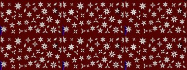 Kırmızı ve nötr renklerde çiçekler. Raster illüstrasyonunda çiçek deseni çizimi.