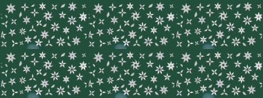 Yeşil ve nötr yeşil ve nötr. 1950-1960 motifleri. Çiçekli ipek eşarp. Retro tekstil tasarım koleksiyonu. El çizimi çiçek elementleri ile soyut çizim raster deseni.