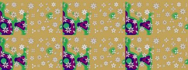 Robot resim. Raster illüstrasyonu. Küçük çiçekte sevimli çiçek deseni var..