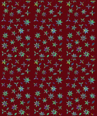 Suluboya tarzında kırmızı renkte çiçekler. Kırmızı renkte çiçeklerle birlikte çiçek deseni çiz..