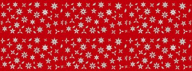 Raster illüstrasyonundaki çiçek desenli çizim. Kırmızı renkte çiçekler.