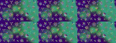 Raster illüstrasyonu. Küçük bir çiçekte eskiz deseni. Hoş bir çiçek geçmişi var. Güzel kumaş deseni.