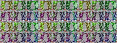 Raster illüstrasyonunda kusursuz çiçek deseni. Suluboya tarzında nötr renkler üzerine çiçekler.