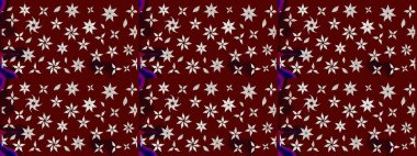 Sevimli çiçek raster deseni. Kırmızı renkte çiçekler. Renkli Bahar Teması eskiz kalıbı. Düz Çiçek Elementleri Tasarımı.