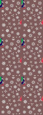 Çiçeksel fantezi tasarımı ve parlak bir arka plan çizimi. Renkli Bahar Teması eskiz kalıbı. Düz Çiçek Elementleri Tasarımı.