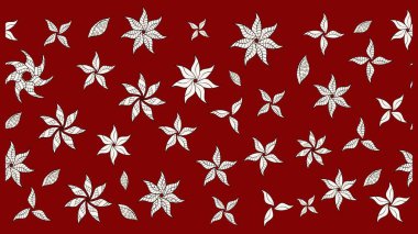 Küçük çiçekteki sevimli çiçek deseni. Kırmızı renkte çiçekler.