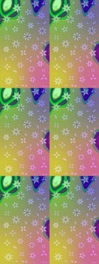 Küçük, nötr ve yeşil çiçeklerde oldukça eski bir besin torbası deseni. Tekstil, kumaş, kapaklar, duvar kağıtları, baskı, paket, koleksiyon defteri, örgü, dekupaj için çiçek arkaplanı..