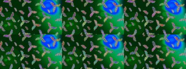 Raster illüstrasyonu. Kar taneleri ve raster arkaplanlı Noel karalaması deseni.