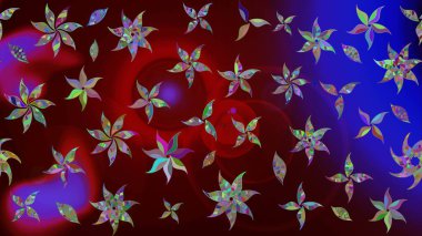 Çiçek desenli raster, kahverengi çizgi grafik desenli soyut raster arkaplan. Modern stil dokusu.