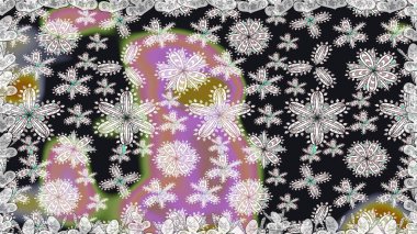 Yumuşak, yaz çiçekli arka plan. Gri renkli çiçekler. Raster çiçek desenli ve çiçekli..