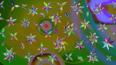 Çiçek yeşili eskiz deseni. Klasik taslak çizimi. Raster çiçek izi..