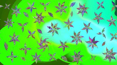 Sabıka fotoğraflarında, bebek kıyafetlerinde, duvar kâğıtlarında, paket kutularında falan kullanılabilir. Zarif, parlak ve eskiz yeşil çiçek deseni tasarımı.