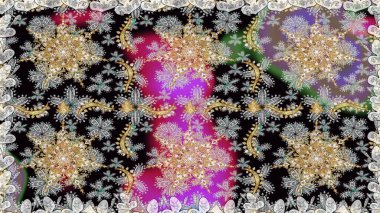 Raster illüstrasyonu. Gri renkli ve altın elementli bir antika.