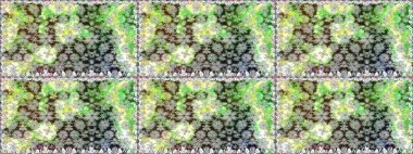 Raster deseni. Gri renkte yaz çiçekleri. Küçük çiçekteki sevimli çiçek deseni. Raster illüstrasyonu.