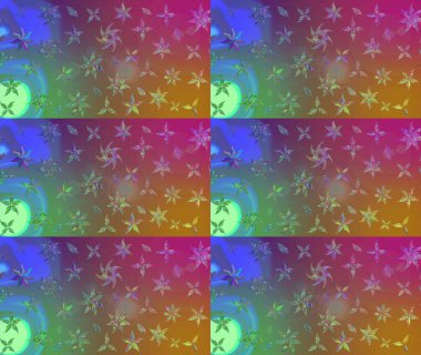 Kahverengi renkli çiçekler. Raster düz çiçek çizim deseni. Tasarım hediye paketi, tebrik kartları, posterler ve afiş tasarımı.